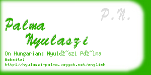 palma nyulaszi business card
